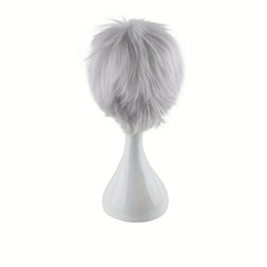 Men's 12in Anime Short Wig Cosplay Party Fiber Wig
