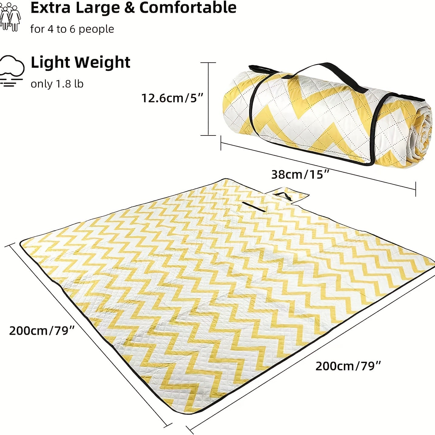 Waterproof Picnic Mat Non Slip 210D Oxford Cloth