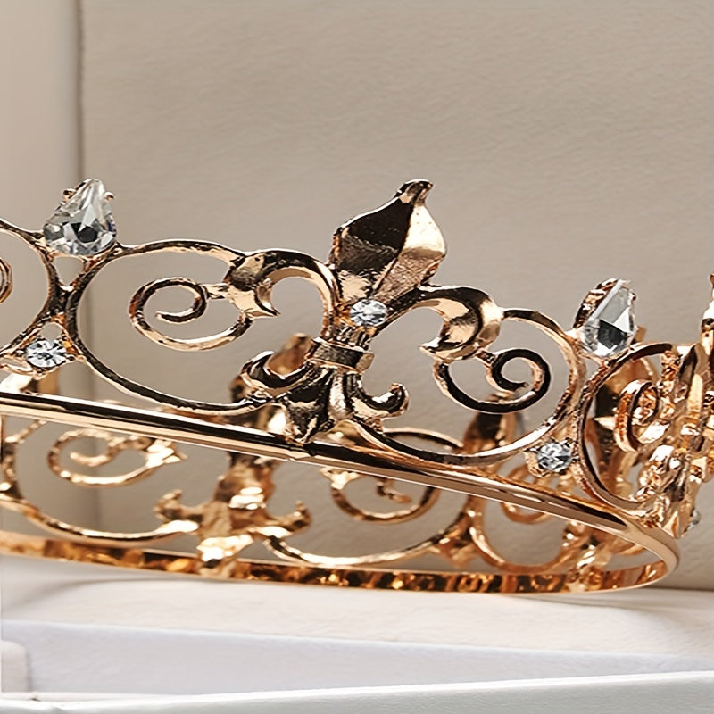 Crystal Golden Headband Queen Princess Crown Tiara