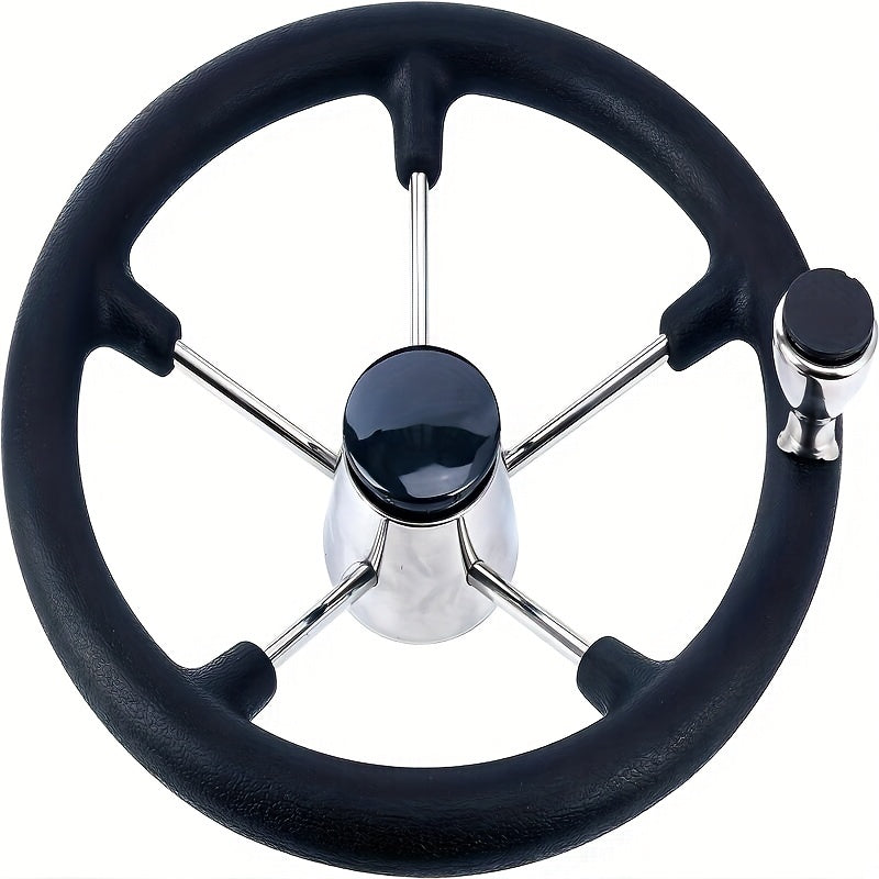 Foam Grip Boat SS Steering Wheel With Knob 34cm