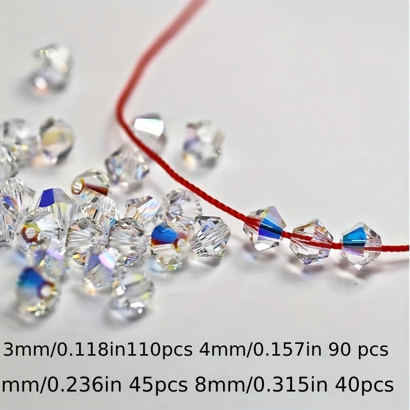 4mm 100pcs Clear Crystal AB Bicone Beads DIY Necklace Bracelet Jewelry Supplies