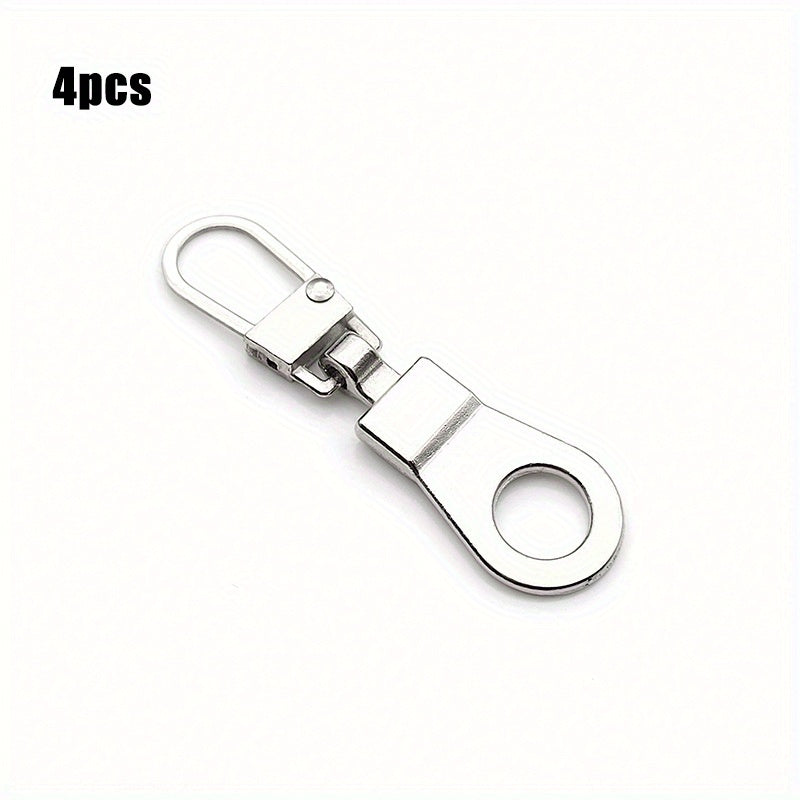 4pcs Metal Zipper Silder For Jacket Bag Purse Pockets Repair Kits