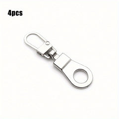 4pcs Metal Zipper Silder For Jacket Bag Purse Pockets Repair Kits