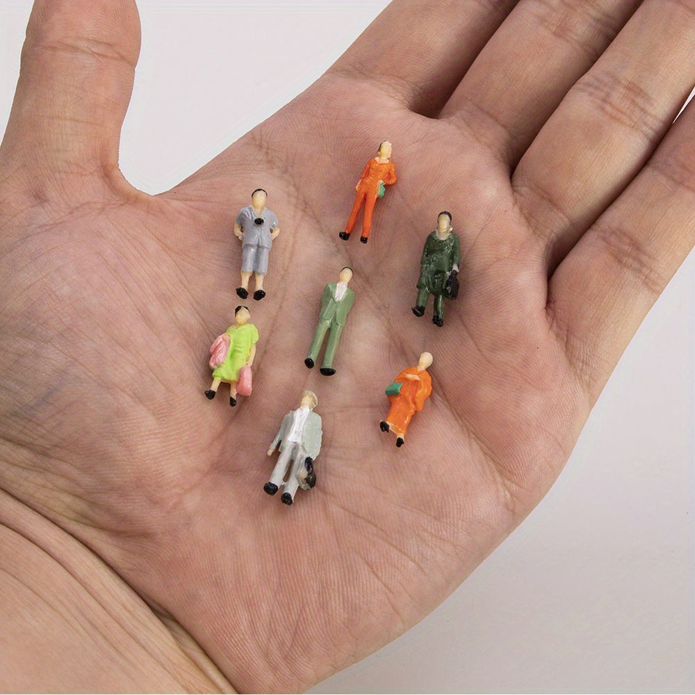 24pcs 1:87 Scale Railway Model Working People for Building Scene Landscape