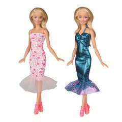 2 Sets Doll Clothes: Party & Daily Dresses for 29-21 cm Dolls
