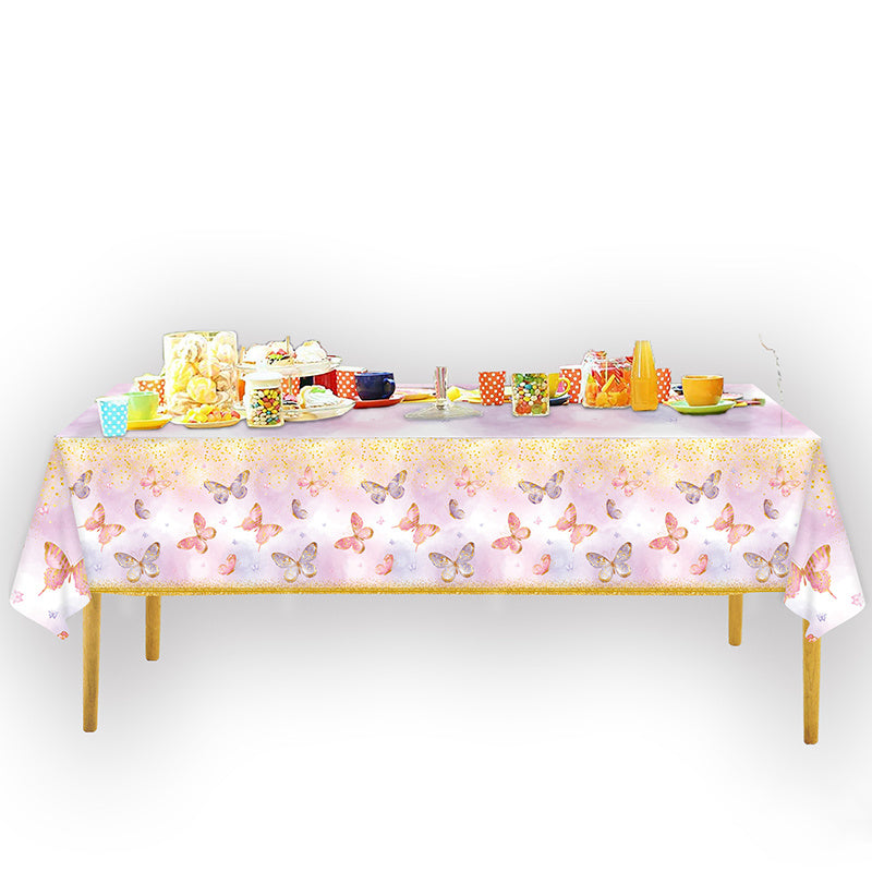 Colorful Butterfly Tablecloth for Kids' Party