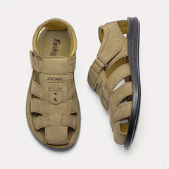 Men's Casual Solid Closed Toe Strap Sandals Outdoor Rubber Sole