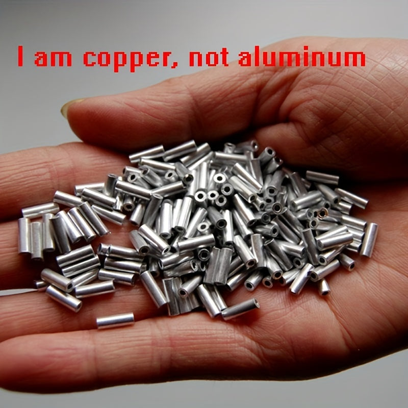 100pcs Copper Fishing Crimp Sleeves Tackle Tools