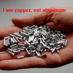 100pcs Copper Fishing Crimp Sleeves Tackle Tools