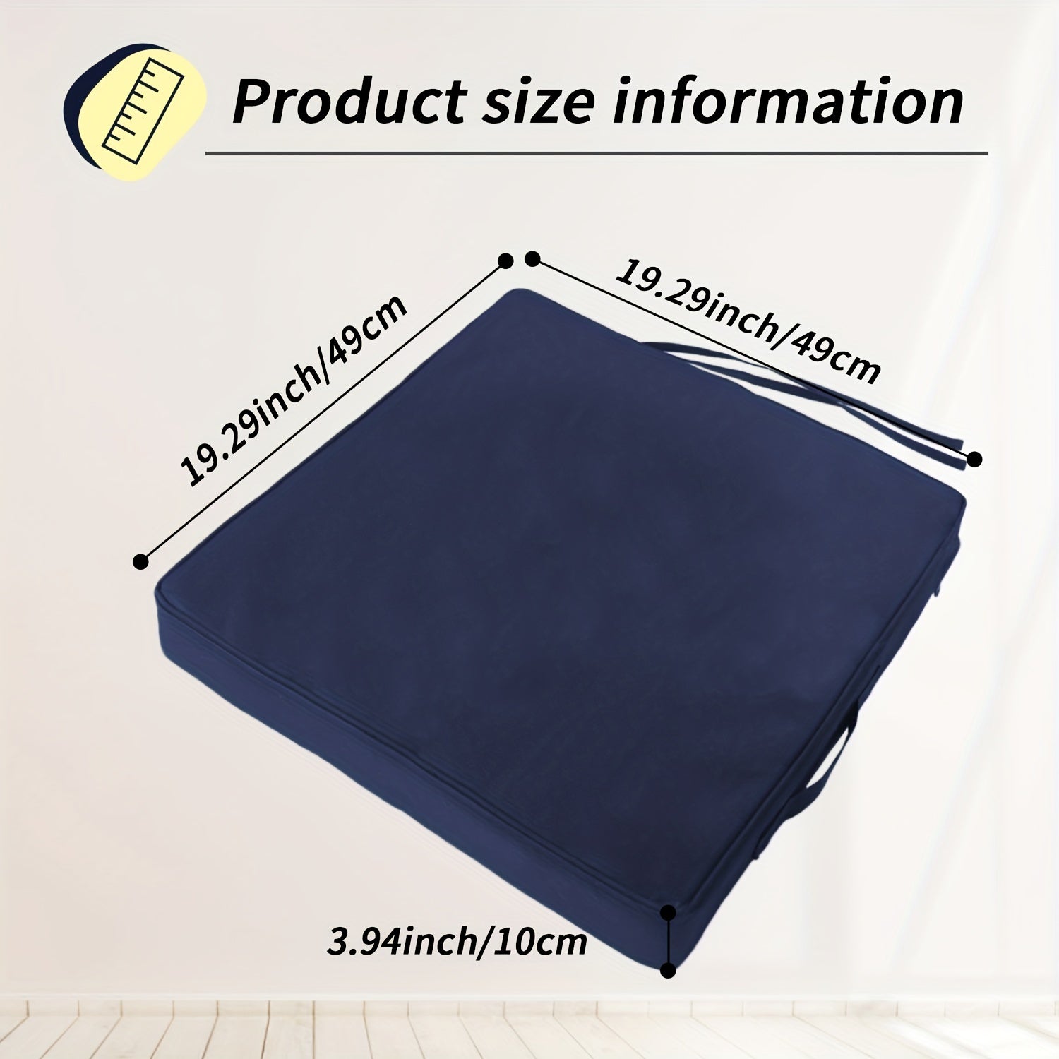 Waterproof Outdoor Furniture Seat Cushion 49x49x10 cm