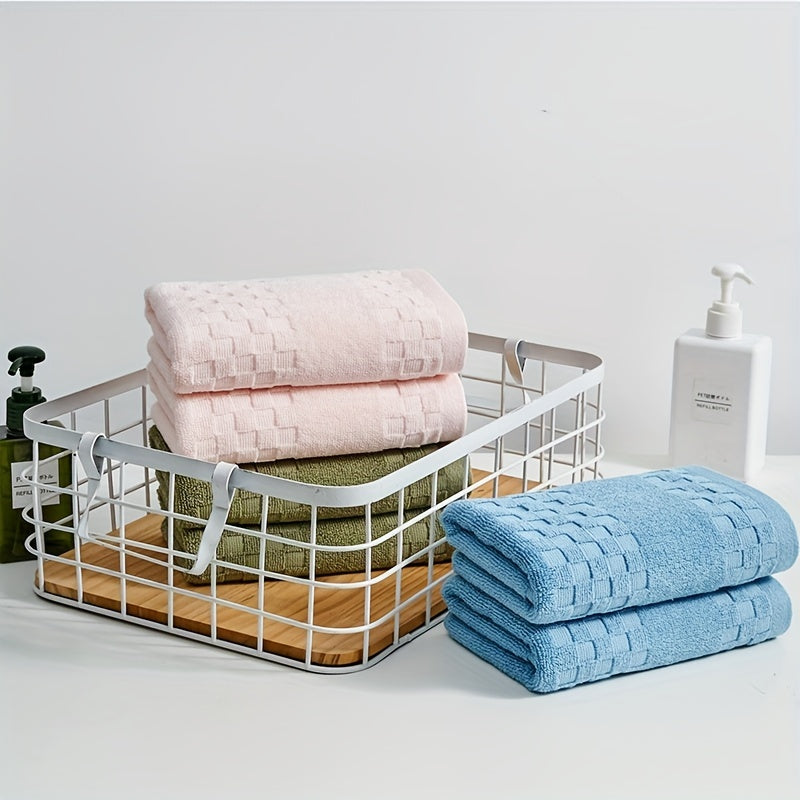 6pcs Fluffy Cotton Face Towel Quick Drying Soft Bath Towel Home Hotel