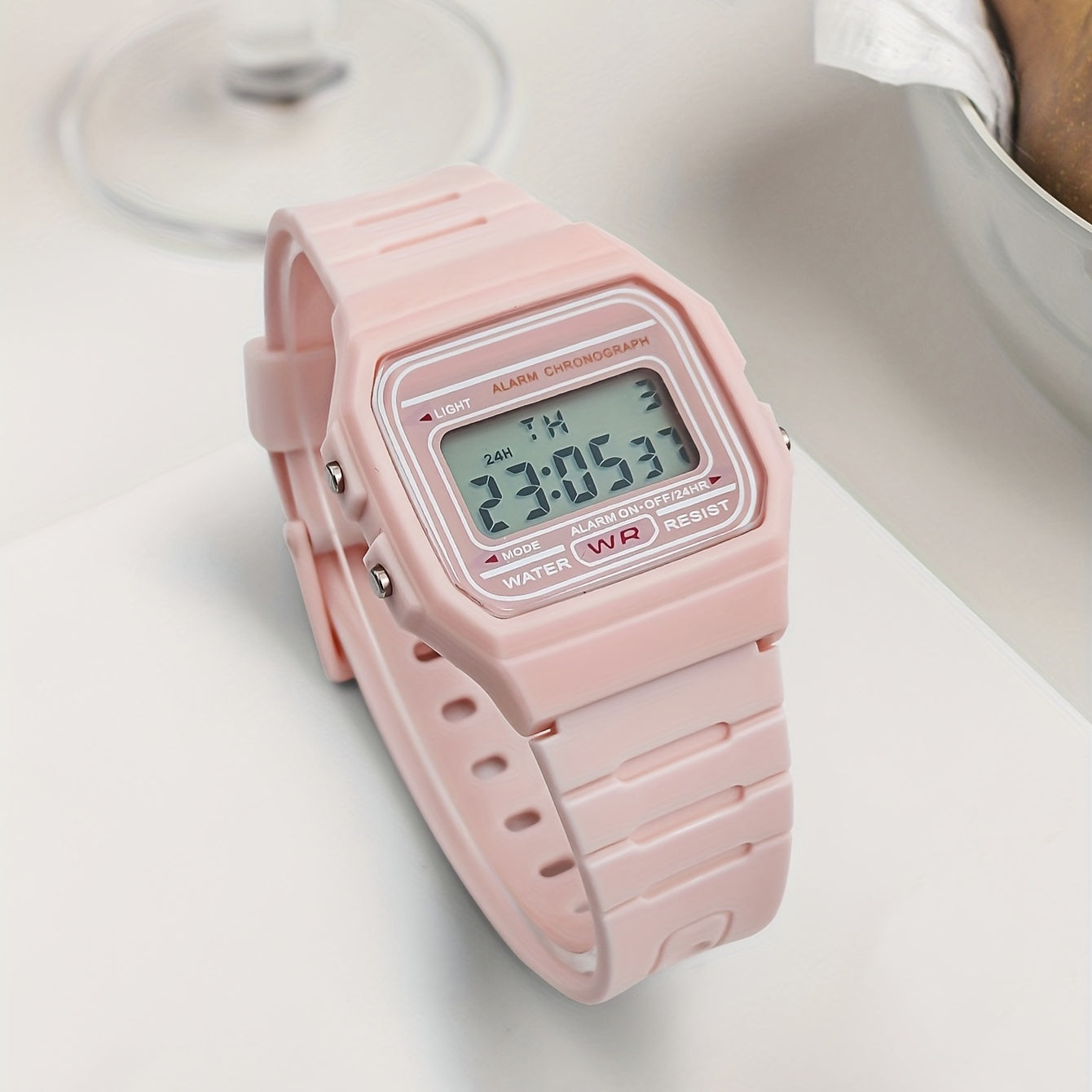 Waterproof Square Electronic Student Wrist Watch Digital Watch For Girls