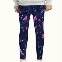 Butterfly Graphic Leggings Girls Comfy Slim Leggings For Sports