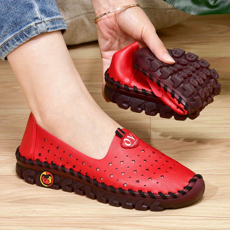 Women's Hollow Out Sneakers Low Top Slip On Shoes