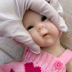 Open Mouth Full Body Silicone Bettie Reborn Girl Doll Washable Soft Touch