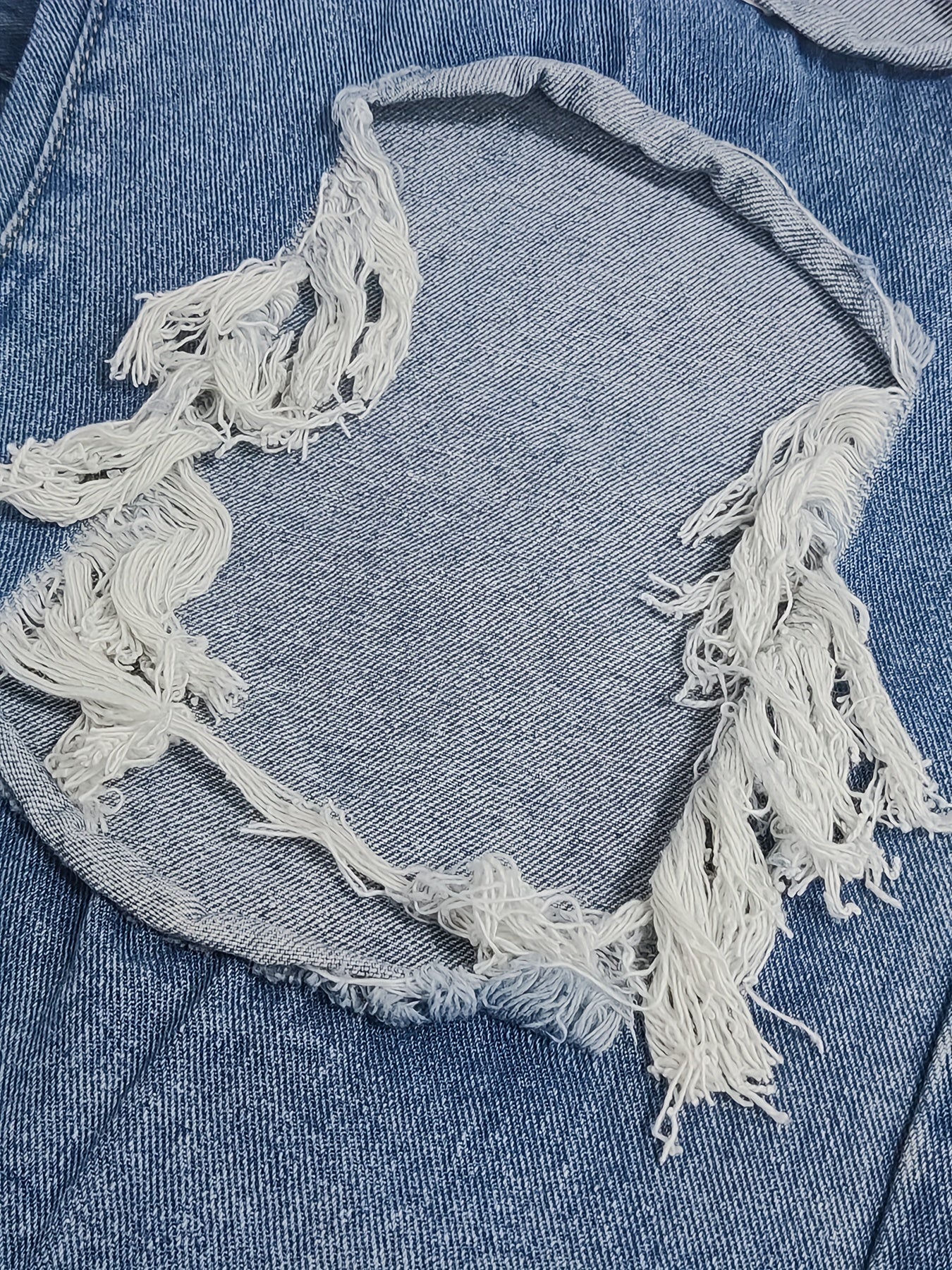 Ripped High Waisted Wide Leg Jeans
