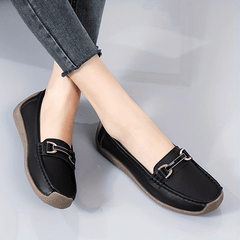 Women's Metal Decor Loafers Slip On Shoes Walking Shoes