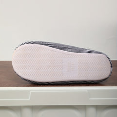 Cozy Striped House Slippers for Men Winter Shoes