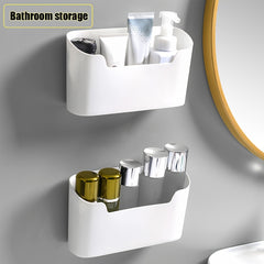 2pcs Storage Box Cabinet Door Hanging Rack Paste Bathroom Storage