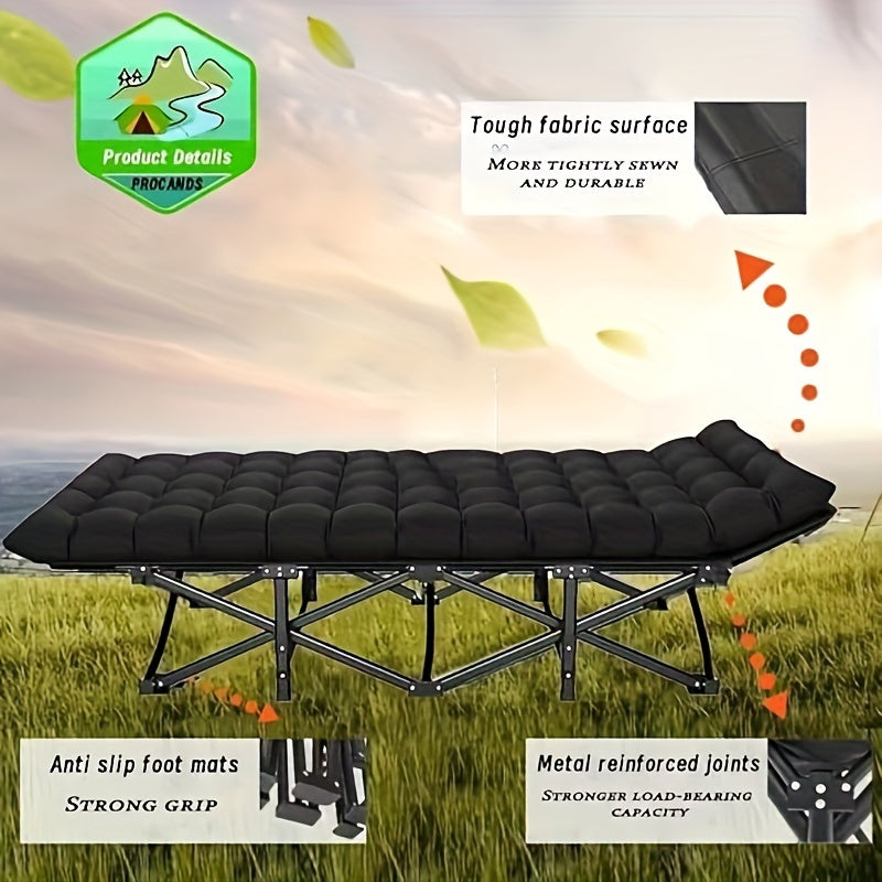 Portable Folding Bed with Carry Bag, Outdoor Camping Bed, Office Nap, Picnic