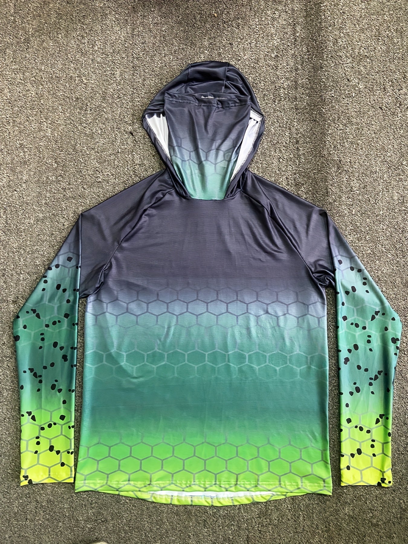 Men's Gradient UPF 50 Sun Protection Hoodie Long Sleeve