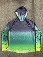 Men's Gradient UPF 50 Sun Protection Hoodie Long Sleeve
