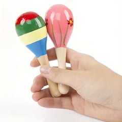 10 Pcs Colorful Wooden Rattles Sand Hammer Holiday Sand Hammer