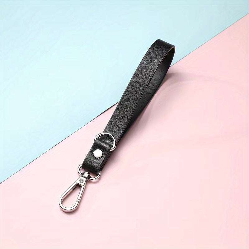 Vintage Leather Keychain Double Sided Keyring for Men & Women