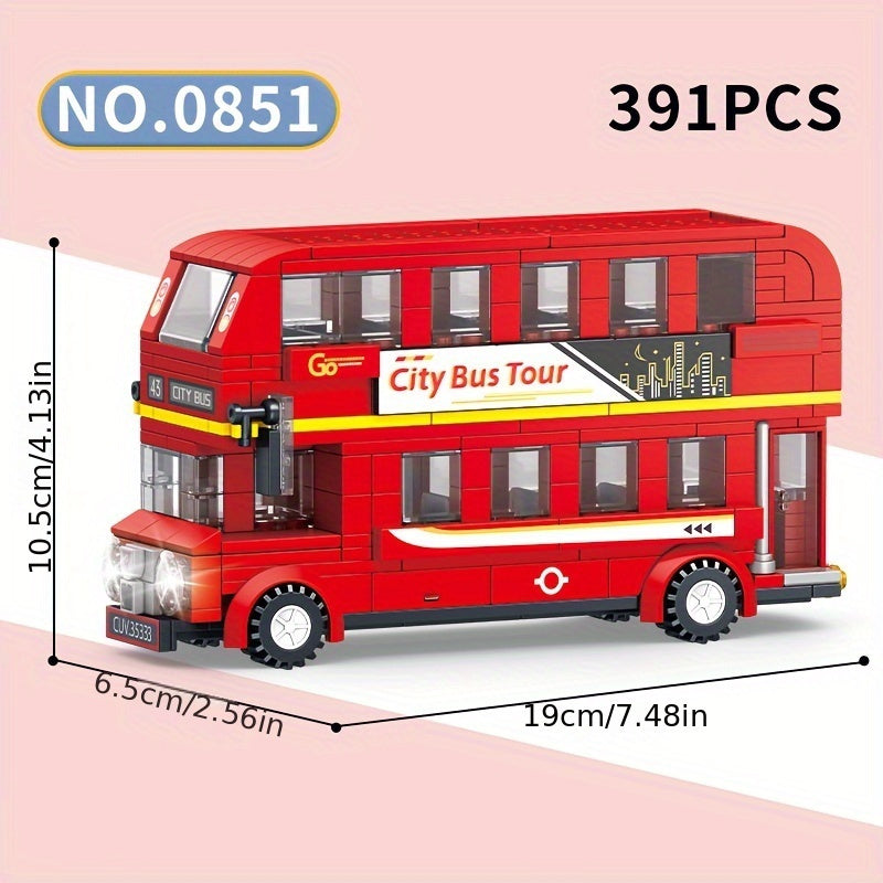 City Vehicle Building Blocks Set Fire Truck Ambulance Crane