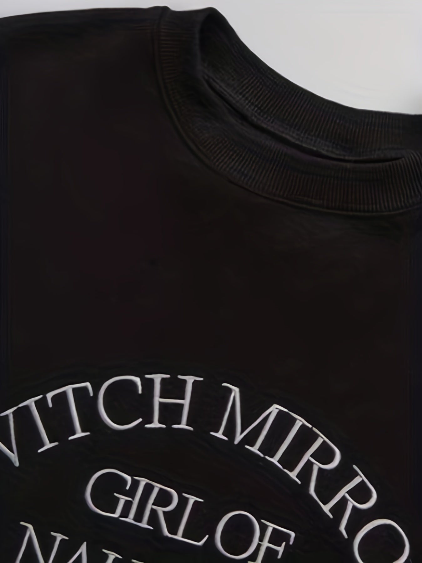 Letter Print Crew Neck Sweatshirt for Women