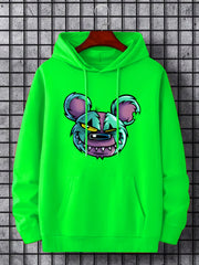 Comic Bear Print Hoodie for Men
