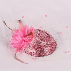 Vintage Style Bridal Veil Hat with Tassel Mesh Headpiece Wedding Accessory