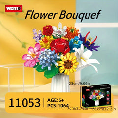 WOMA Flower Bouquet Building Kit for Girls 4 - Eternal Rose Flowers Puzzle