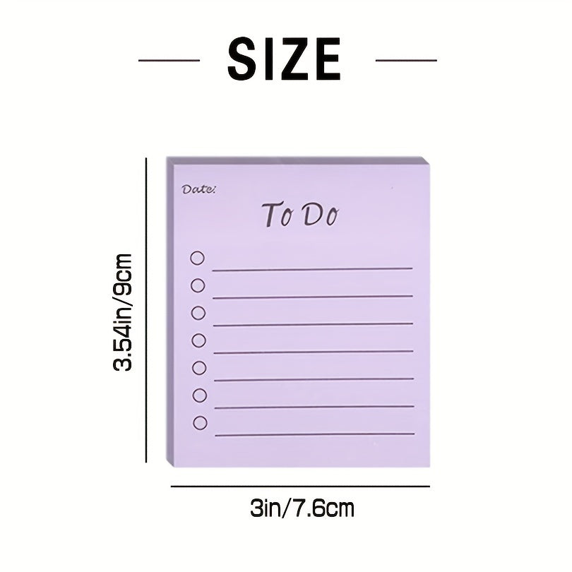 6 Pads To Do List Sticky Notes 6 Colors Optional Sticky Pads Memo