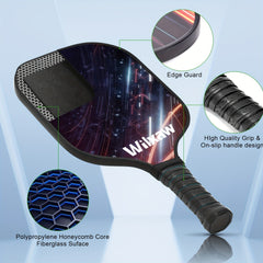 Pickleball Paddles Set with 1 Pair of Paddles, 5 Indoor & 2 Outdoor Balls
