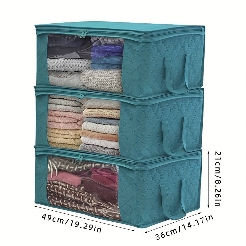 Non Woven Wardrobe Storage Bag Quilt Clothing Sorting Box Foldable