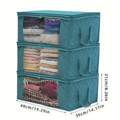 Non Woven Wardrobe Storage Bag Quilt Clothing Sorting Box Foldable