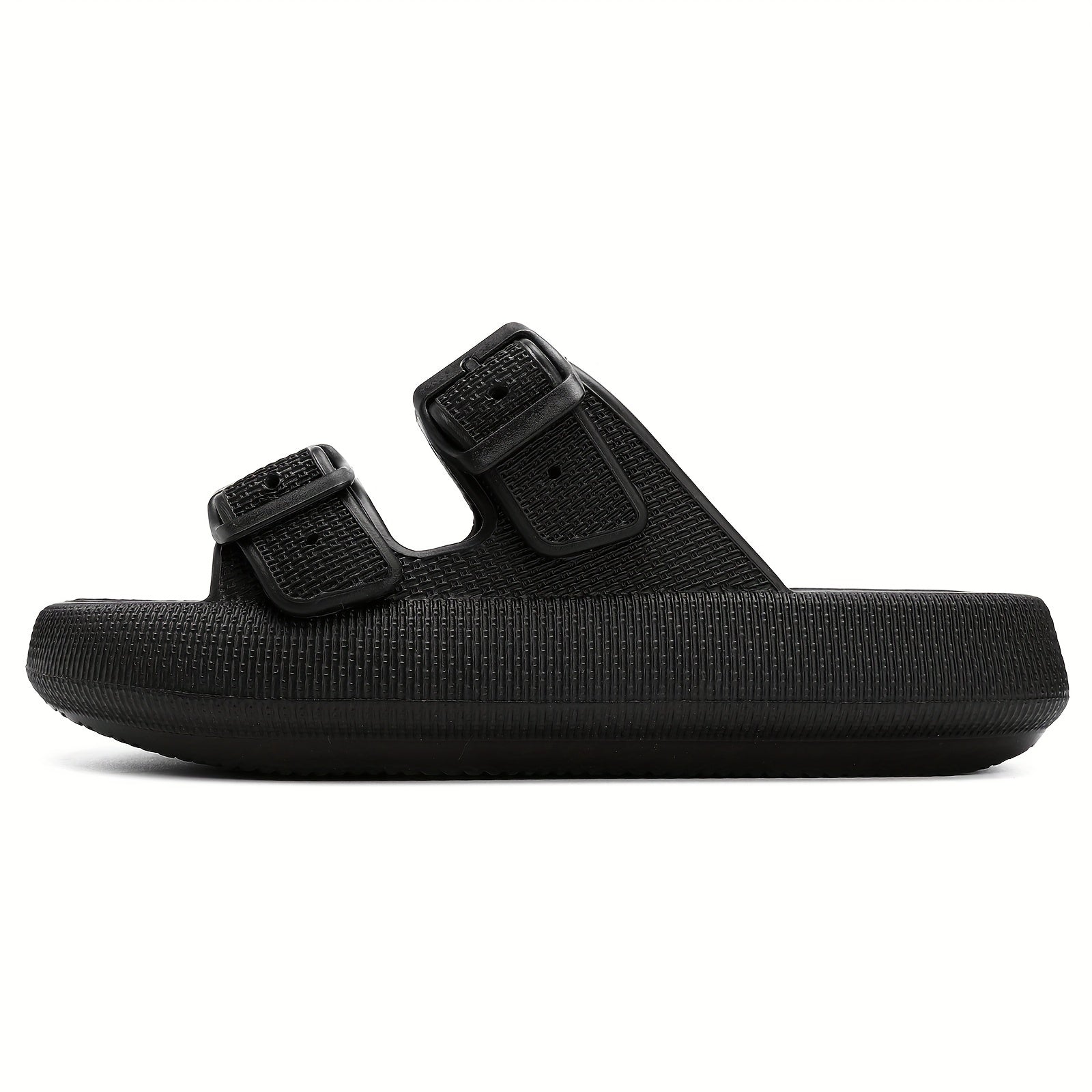 Men's Cozy Slippers with Double Hook & Loop Fasteners