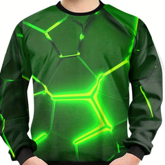 Green Light 3D Print Boys Sweatshirt Long Sleeve Pullover Top