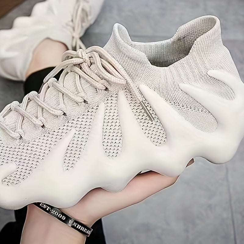 Women's Breathable Knit Sneakers Casual Lace Up Outdoor Shoes