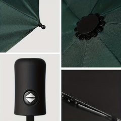 Bone Vinyl Umbrella Sun Protection Automatic Folding Umbrella Sun Shade