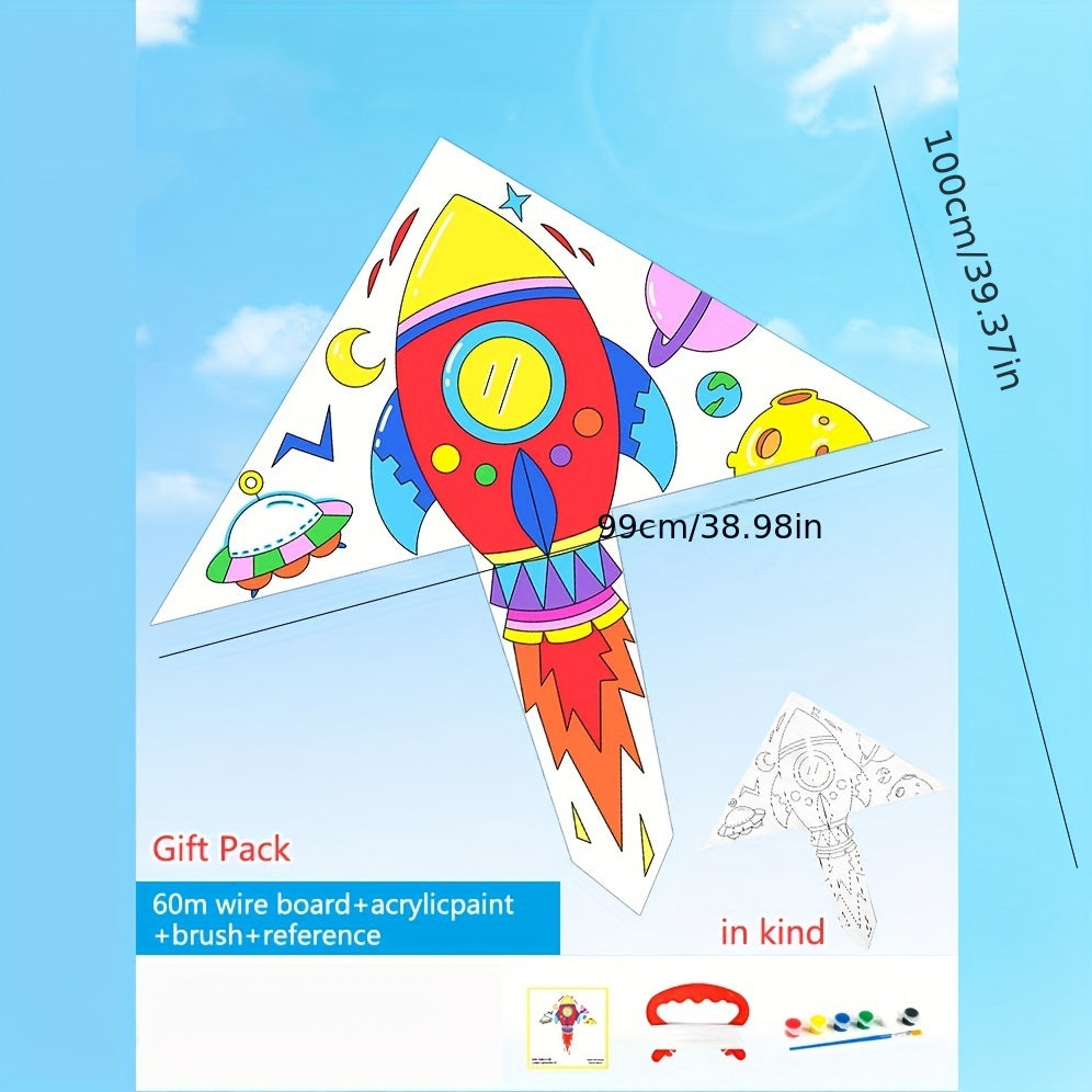 DIY Graffiti Kite with Paint and Brush