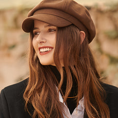 Solid Women Beret Cap British Style Lightweight Casual Hat Beret