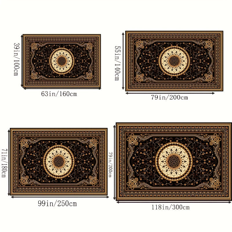 Boho Anti Fatigue Kitchen Rugs Vintage Absorbent Non Slip Soft Faux Sheepskin
