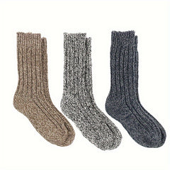 Men's Cartoon Crew Socks Thermal Wool Blend Comfy Casual Unisex