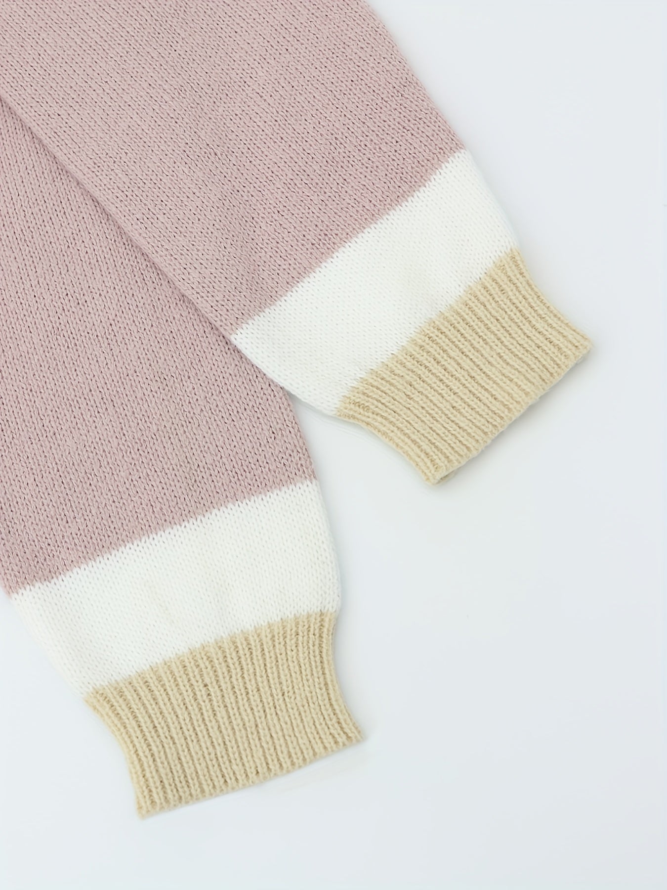 Colorblock Open Front Cardigan