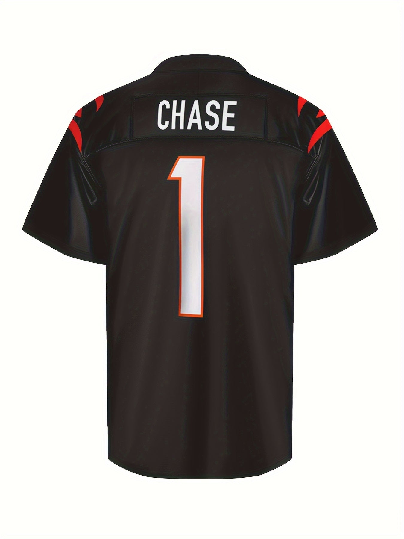 Men's American Football Jersey V-Neck Short Sleeve Embroidered Rugby Sweatshirt
