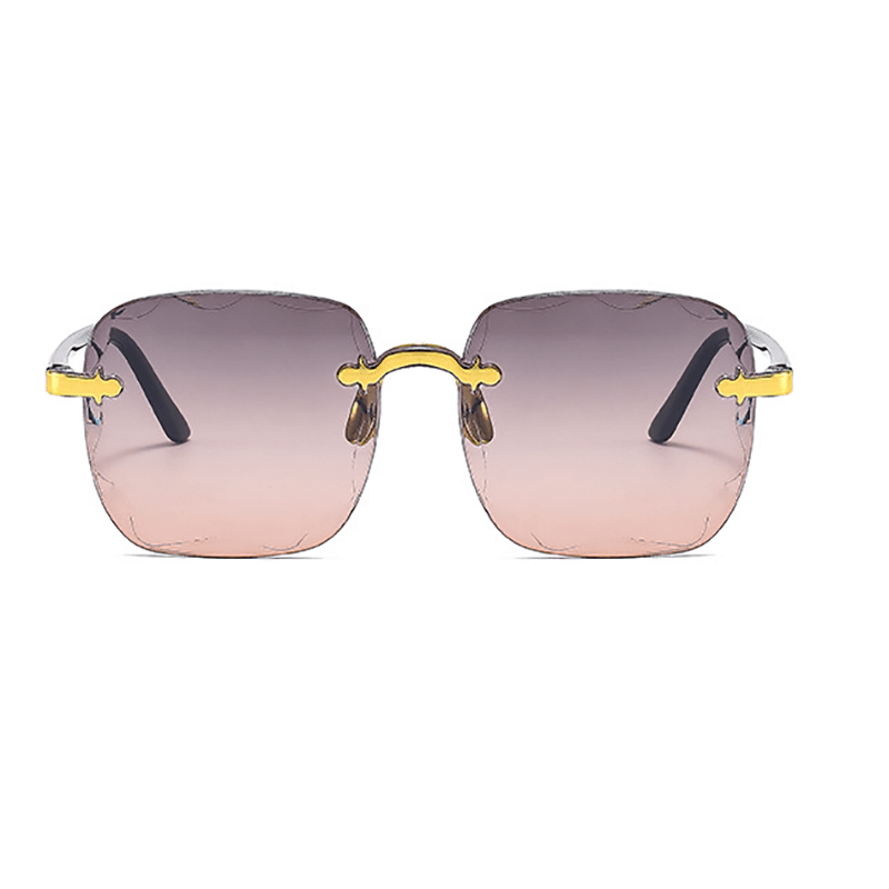 Square Rimless Sunglasses Gradient Glasses UV400