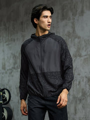 Men's Zipper Hooded Windproof Casual Jacket Spring Autumn