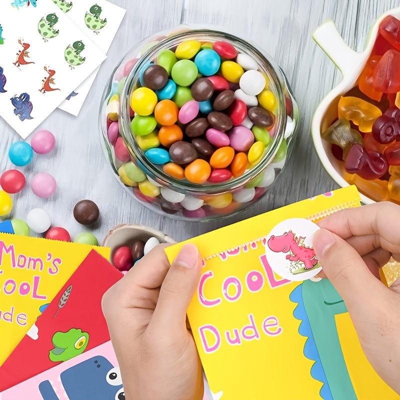 Dinosaur Party Bags with Stickers - Perfect for Party Favors